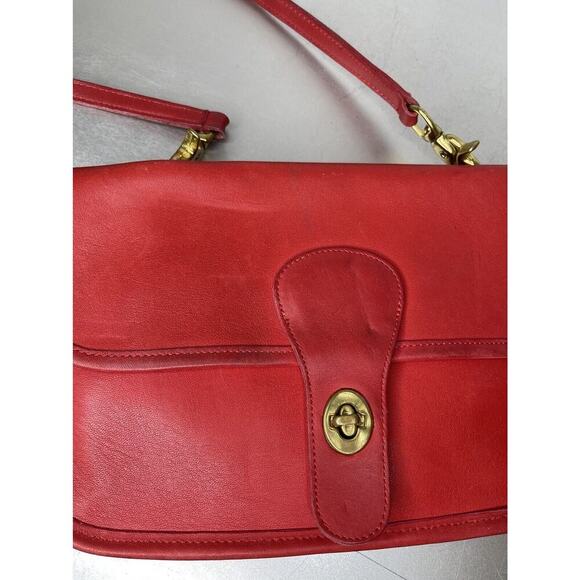 Vintage COACH Bonnie Cashin Double Turnlock Twin Clutch Shoulder Bag RED *RARE* - Picture 10 of 13